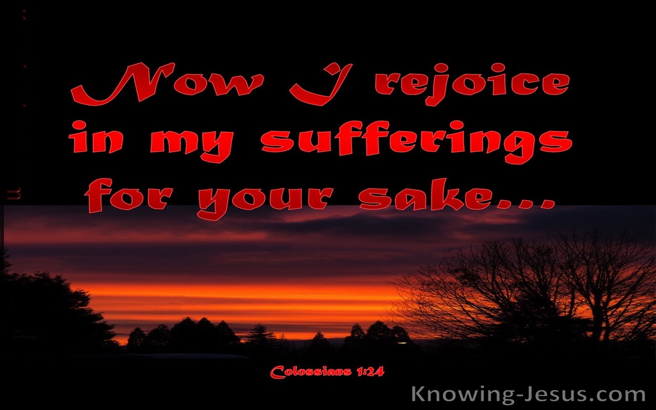 Colossians 1:24 Rejoice in Suffering (red)